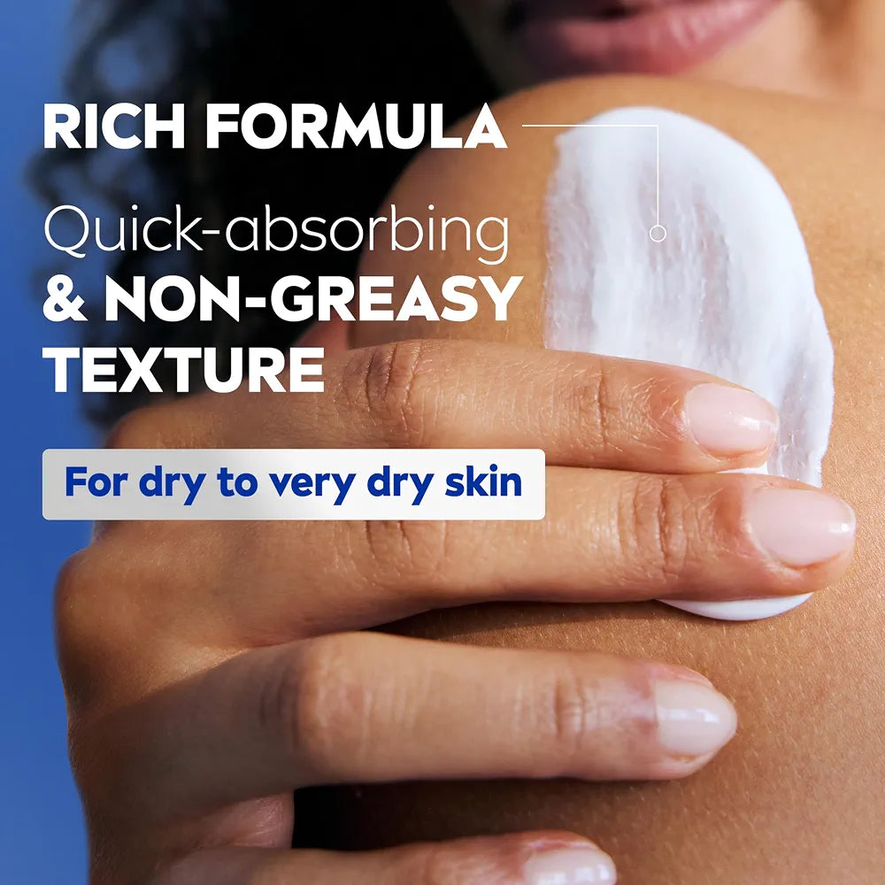 NIVEA Essentially Enriched Body Lotion for Very Dry Skin, 72-Hour Deep Nourishing Moisturizer with Hyaluronic Acid & Almond Oil, 16.9 Fl Oz Pump Bottle, 2-Pack