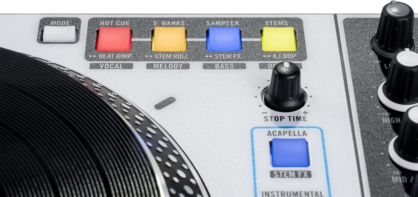 RANE SYSTEM ONE All-in-One Standalone Motorized DJ Controller with Engine DJ OS, Seamless Mixing on 2 Decks, Stems FX, Serato DJ Pro, XLR Outputs