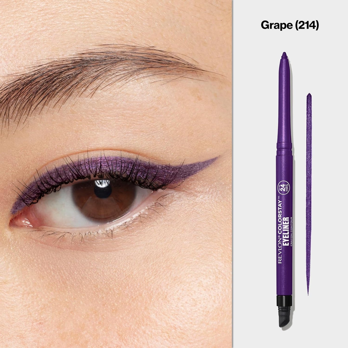 Revlon ColorStay Pencil Waterproof Eyeliner, Smudge-Proof, Eye Makeup with Built-In Sharpener, Long-Lasting, Matte Finish, 202 Black Brown, 0.01 oz | Waterproof pencil eyeliner with built-in sharpener. Smudge-proof, long-lasting, intense matte color.