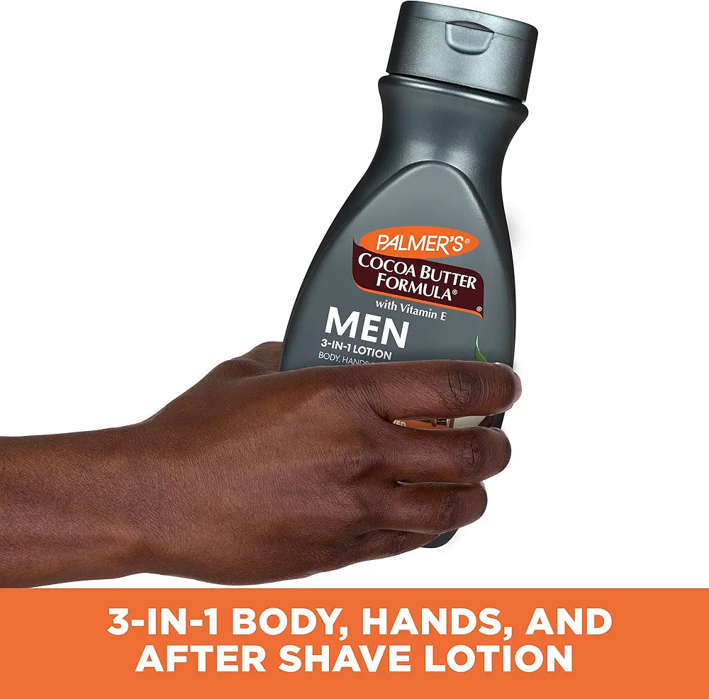 Palmer's Cocoa Butter Formula Men's 3-in-1 Fast Absorbing Face & Body Lotion, 8.5 oz. - Deeply Moisturizing Skincare
