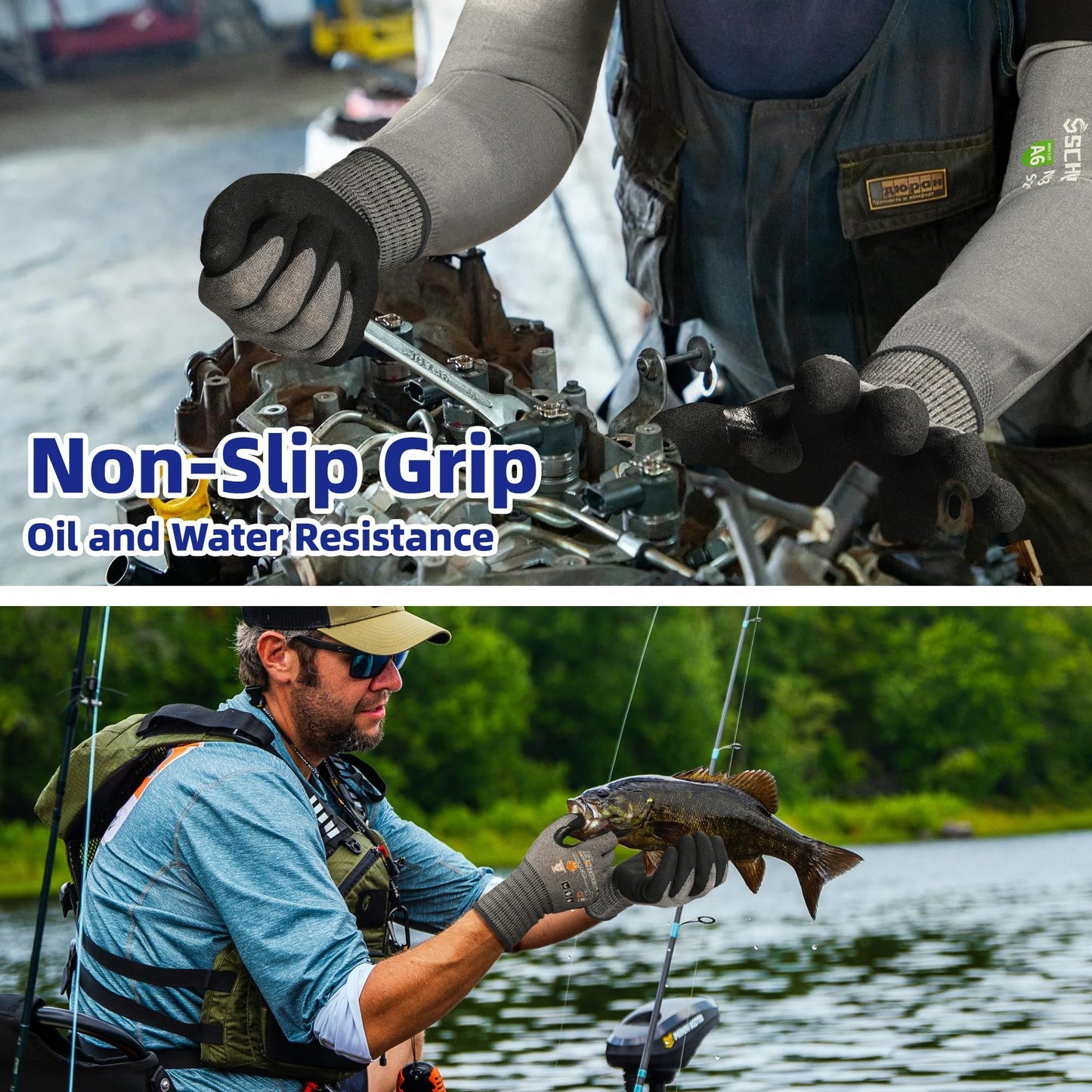 Schwer A4 AIR-SKIN Cut Resistant Work Gloves, Ultra Lightweight, AR3900, L | Precision Work, Ultra-Thin, 3D-Comfort, 18-Gauge, Reinforced Thumb, Strong Grip, Breathable, Touchscreen, Fishing, Gardening