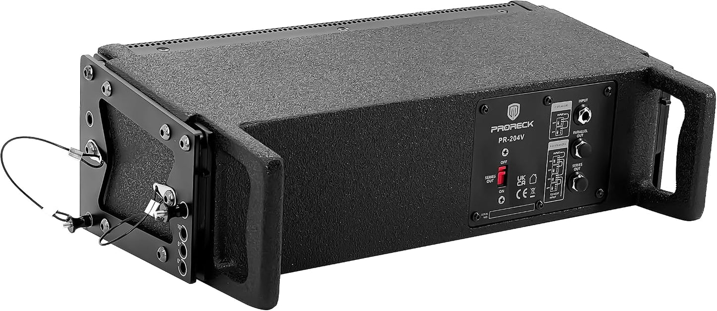 PRORECK Venue Set 10000W P.M.P.O Stereo/Mono DJ Powered PA Speaker System Combo Set Dual 4’’ Line Array Speaker, Dual 12 inch Active Subwoofer with Bluetooth Control, DSP Suitable for Concert, Venue