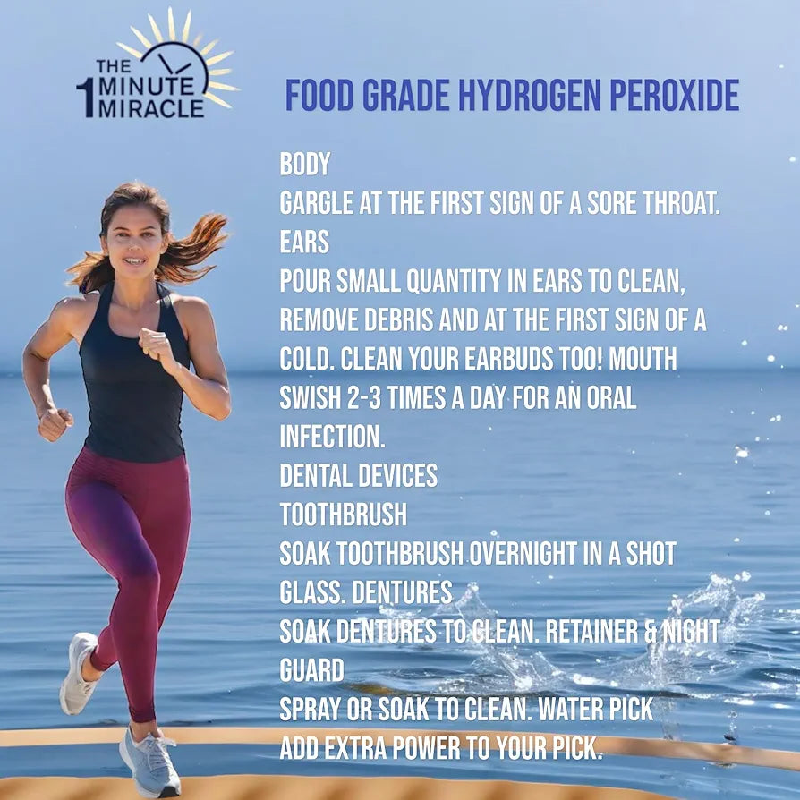12% Hydrogen Peroxide Medical Food Grade - 12 oz Bottle - Recommended By The One Minute Cure Book. Our Brand OMM is the Choice By Professional, Alternative Medicine, and Homeopathic Communities.