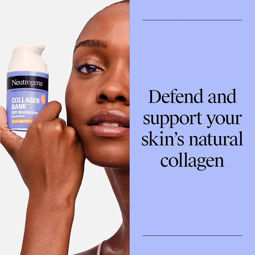 Neutrogena Collagen Bank SPF 30 Anti-Aging Face Cream with Micro-Peptides and Travel Size Hydro Boost Hydrating Gel Cleanser
