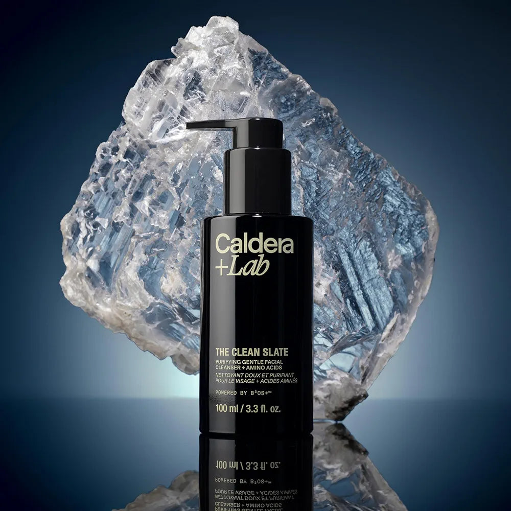 Caldera + Lab The Clean Slate | Men's Organic Foaming Facial Cleanser for Dry, Sensitive, & Normal Skin – Vegan, Natural & Antioxidant Packed Exfoliating Face Wash