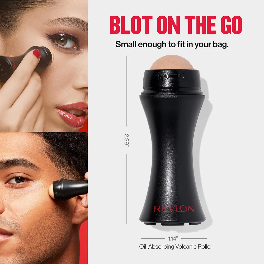 Revlon Volcanic Stone Oil-Absorbing Face Roller for Oily Skin Control and Facial Massage
