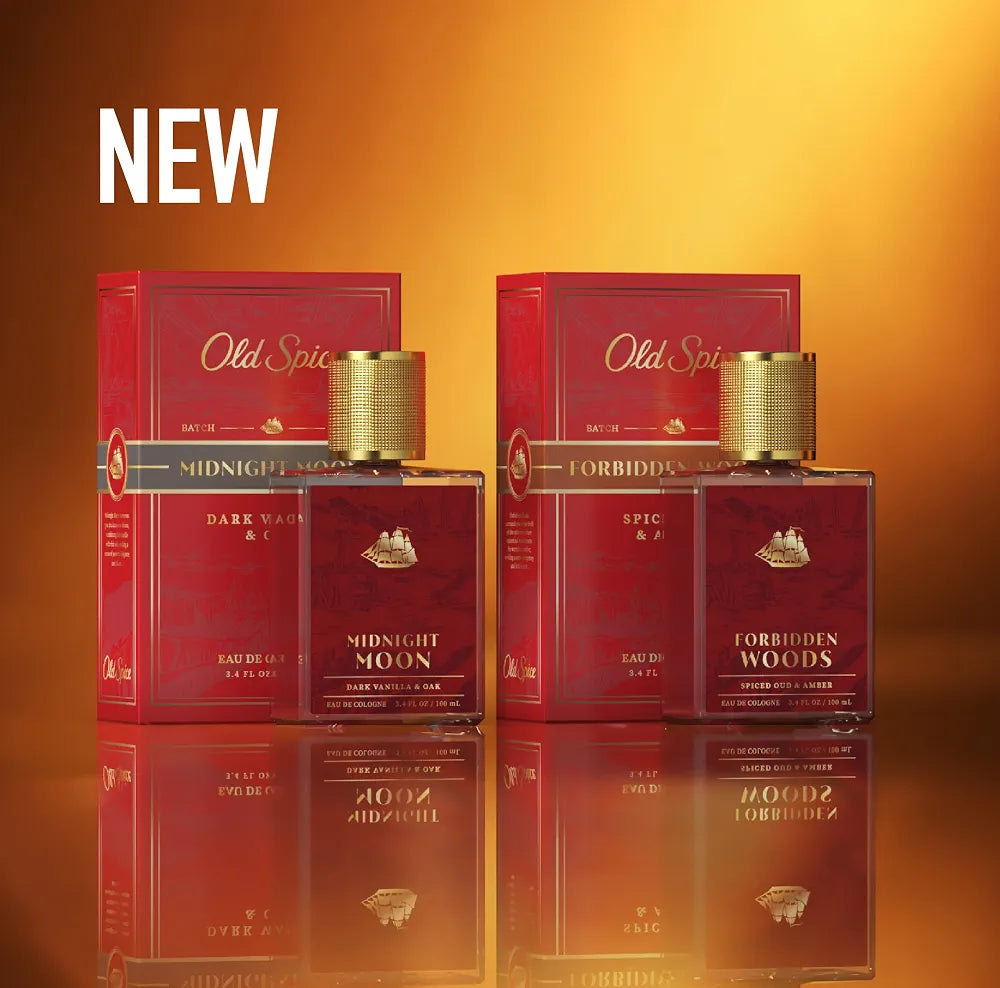 Old Spice Forbidden Woods Eau de Cologne for Men, Spiced Oud & Amber Scent, 3.4 fl oz