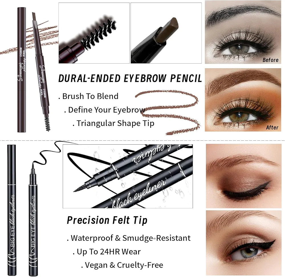 YBUETE Professional All-in-One Makeup Kit with Cosmetic Bag for Girls and Women