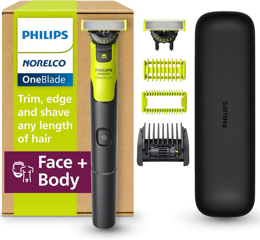 Philips Norelco OneBlade 360 Hybrid Face and Body Electric Trimmer and Shaver Kit (QP4631/90)