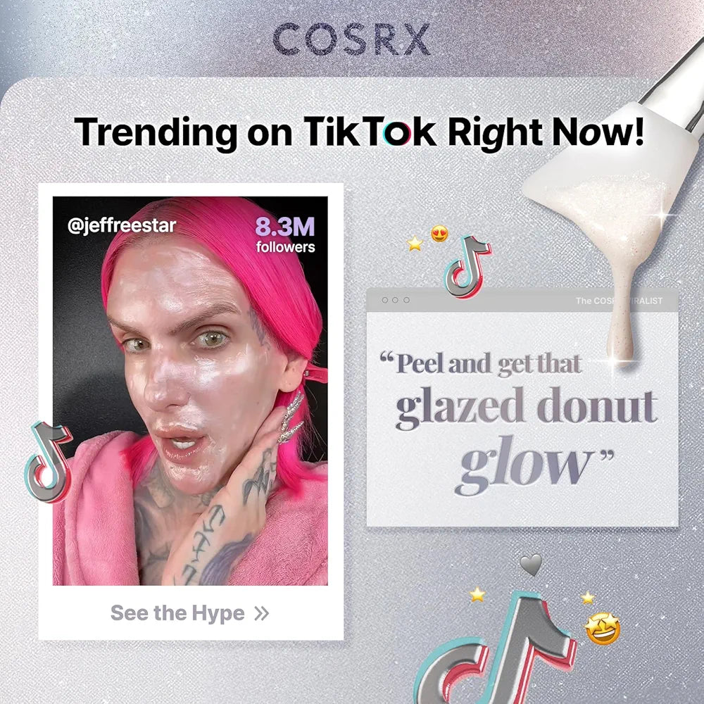 COSRX PDRN EXOSOME Glaze Wrapping Mask with SALMON DNA PDRN, Instant Glow, Easy Peel-Off Overnight Mask for Glass Skin, Firmness, Elasticity & Skin Texture Care,1.69 fl. Oz, Korean Skin Care