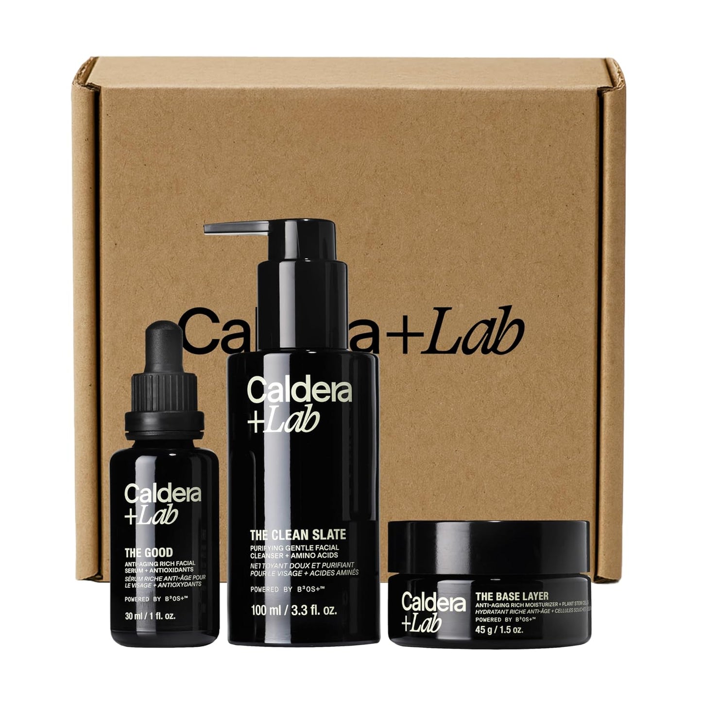 Caldera + Lab Men’s Skincare Set – The Regimen Rich: Cleanser, Moisturizer & Night Serum | Hydrating, Firming & Smoothing | Niacinamide, Clean, All Skin Types | 3-step men’s skincare routine with cleanser, moisturizer & night serum. Hydrates, firms and sm