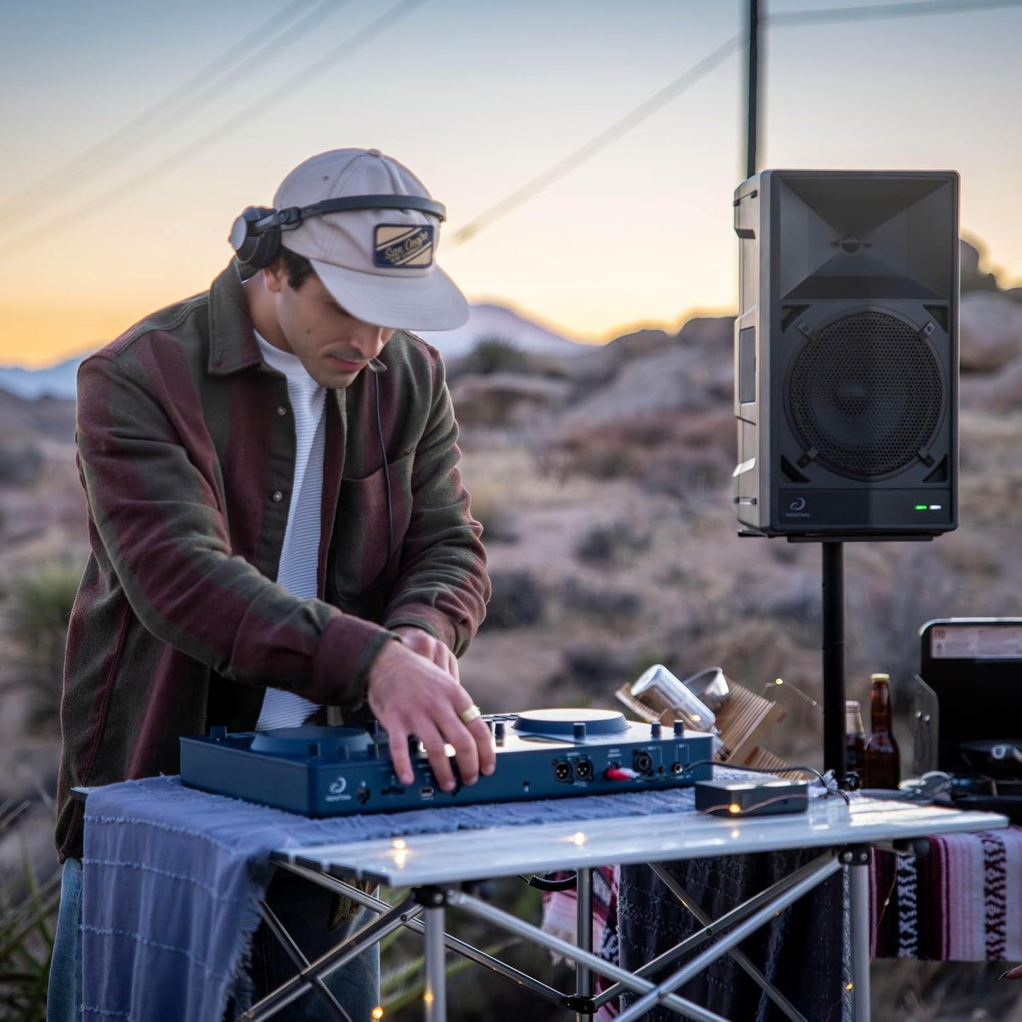 AlphaTheta OMNIS-Duo Portable All-in-One DJ System, Battery, Indigo