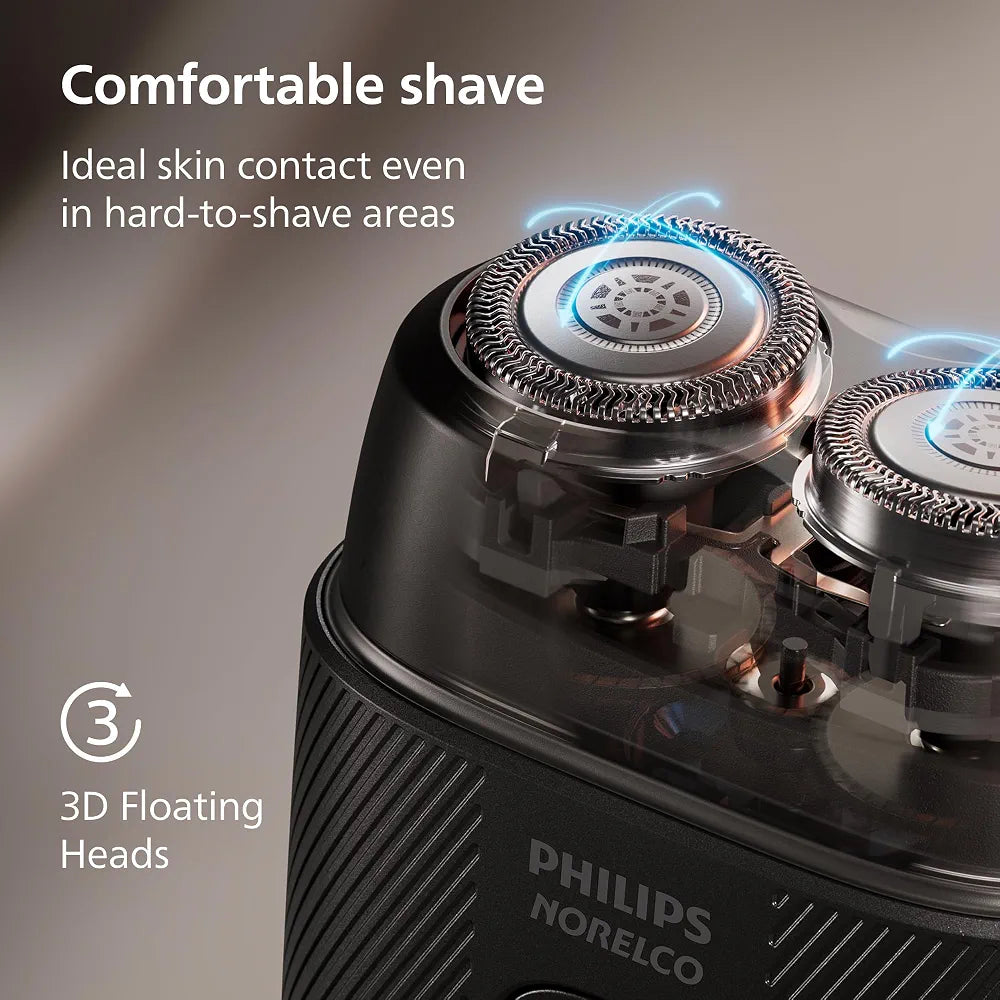 Philips Norelco Shaver 500 Series S591/94: Compact Wet & Dry Electric Shaver with 3D Floating Heads and SteelPrecision Blades