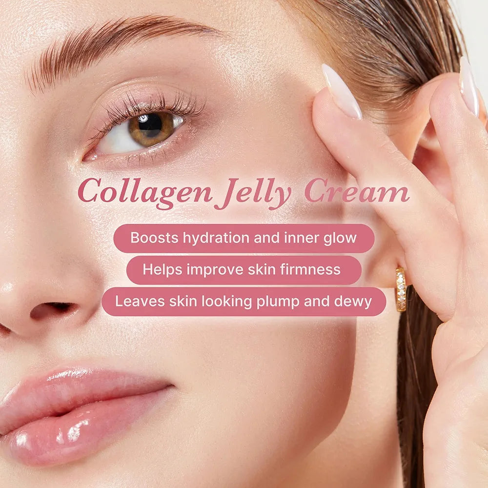 medicube Collagen Jelly Cream- Niacinamide & Freeze-Dried Hydrolyzed Collagen - Boosts skin's barrier hydration and gives 24h Glow & Lifted Look - Korean skincare )