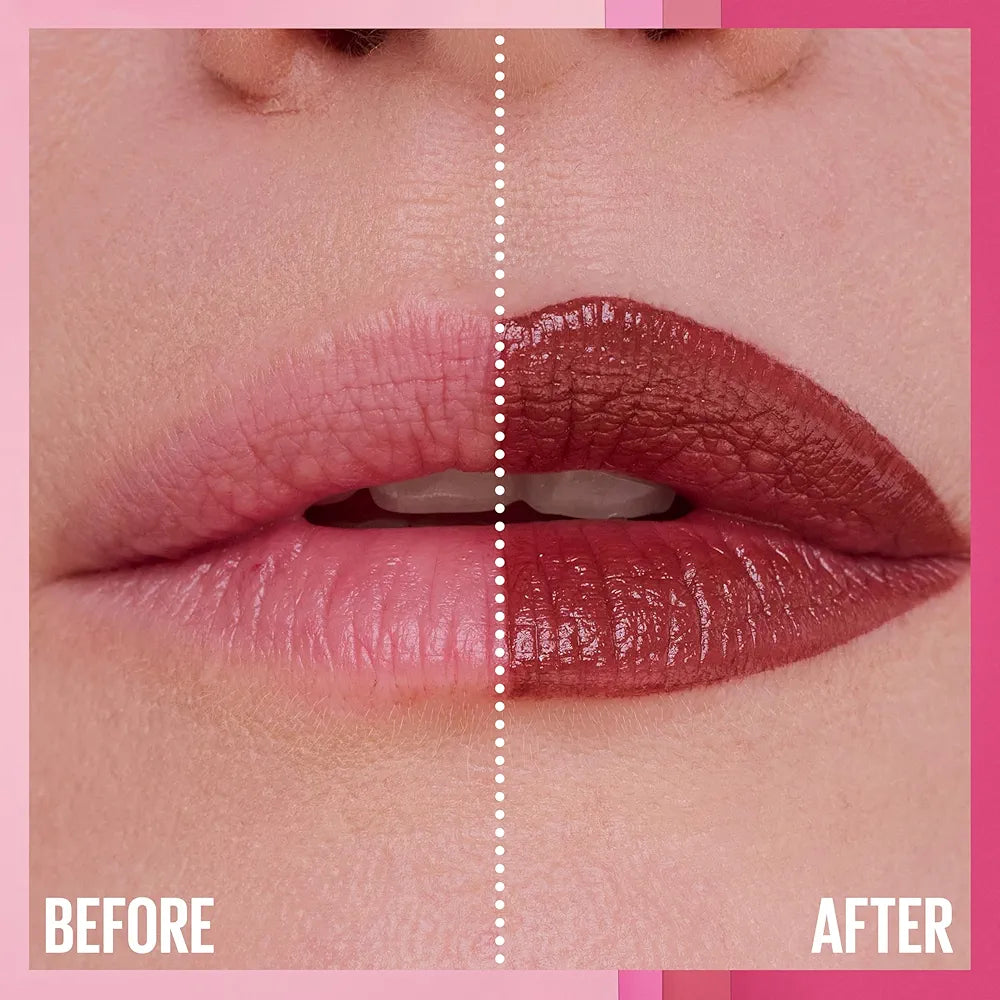 Maybelline Lifter Plump Hydrating Serum Lipstick with Hyaluronic Acid and Chili Pepper, Wild Card