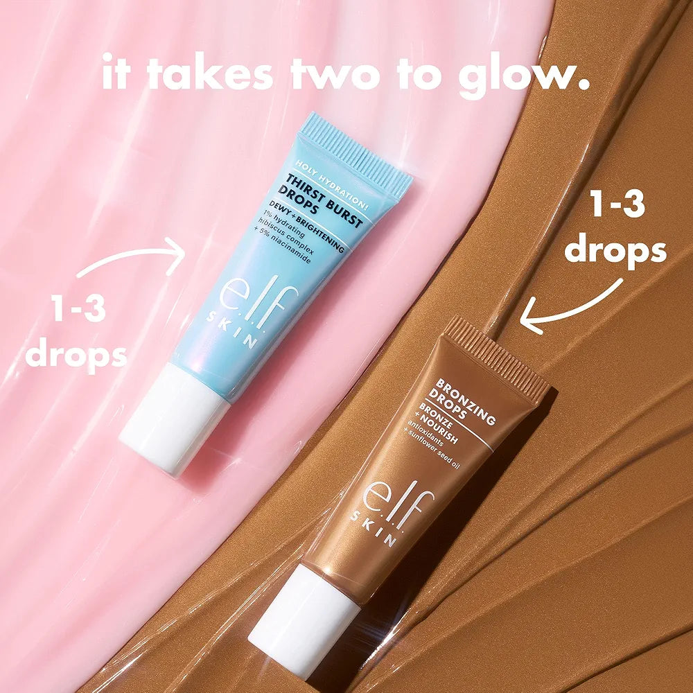 e.l.f. SKIN Holy Hydration! Thirst Burst & Bronzing Drops Skincare Duo Set