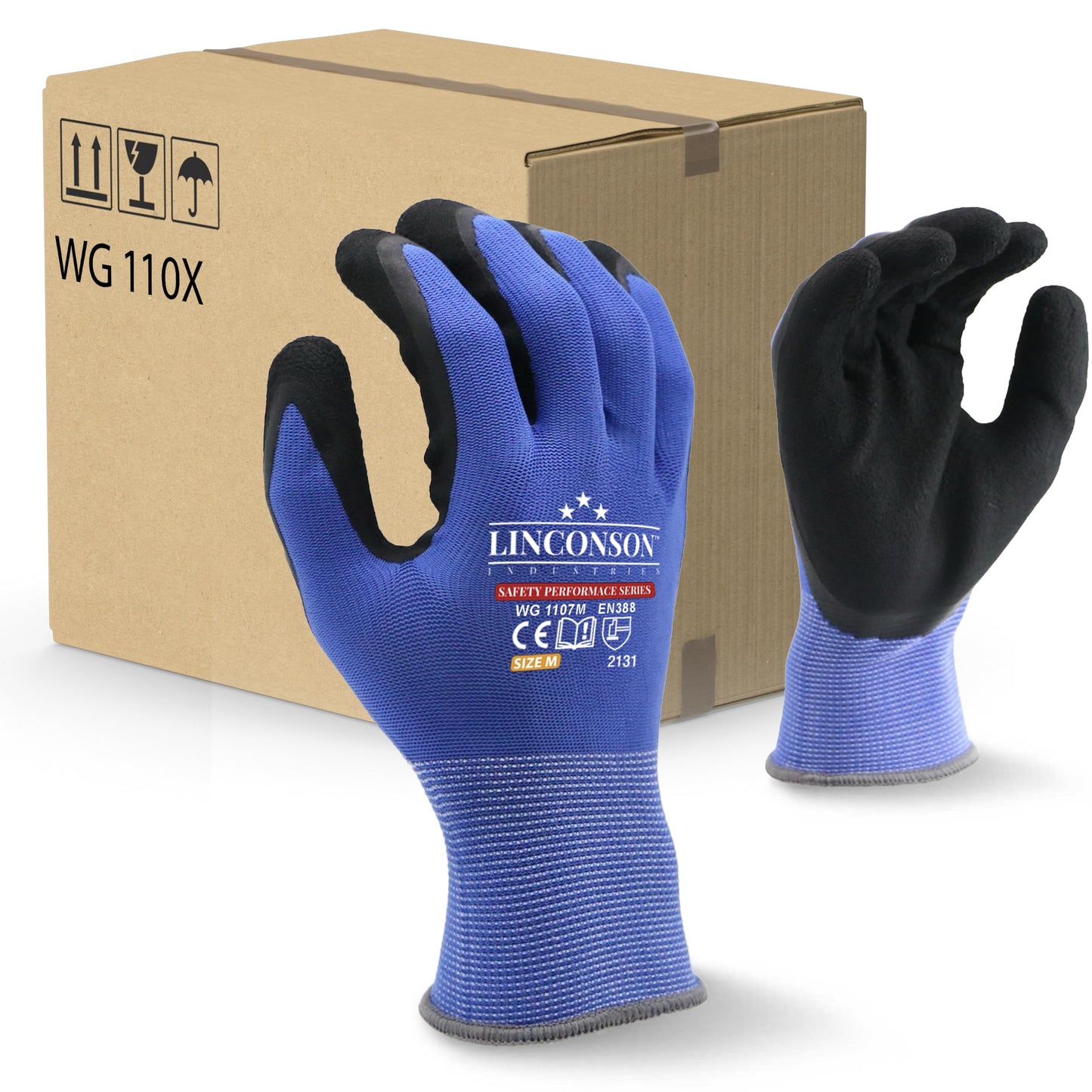 linconson 12 Pack Safety Performance Series Construction Mechanics Work Gloves