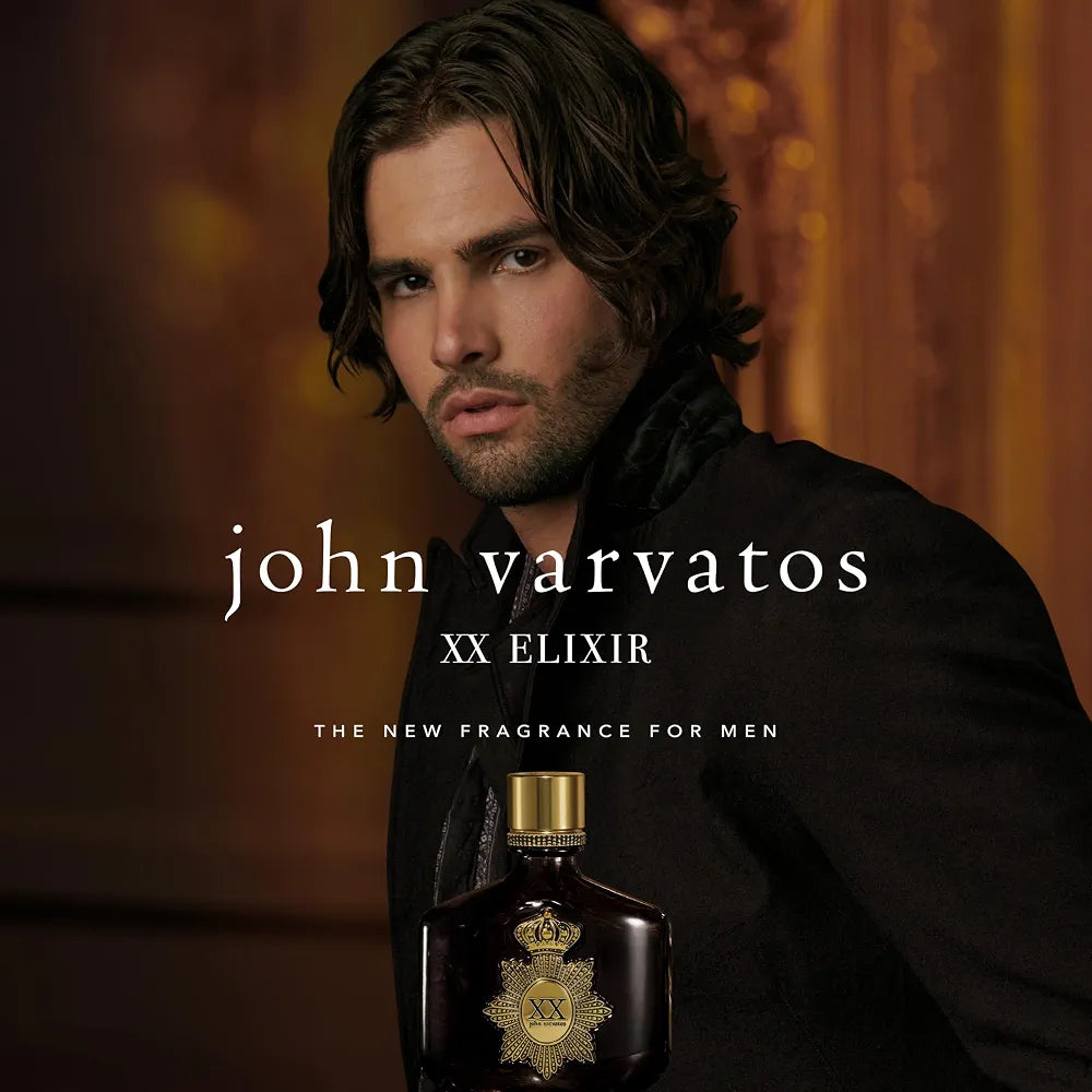 John Varvatos XX Elixir Eau de Parfum Spray for Men, 2.5 fl oz - Amber Leather Scent with Rum and Davana Essence