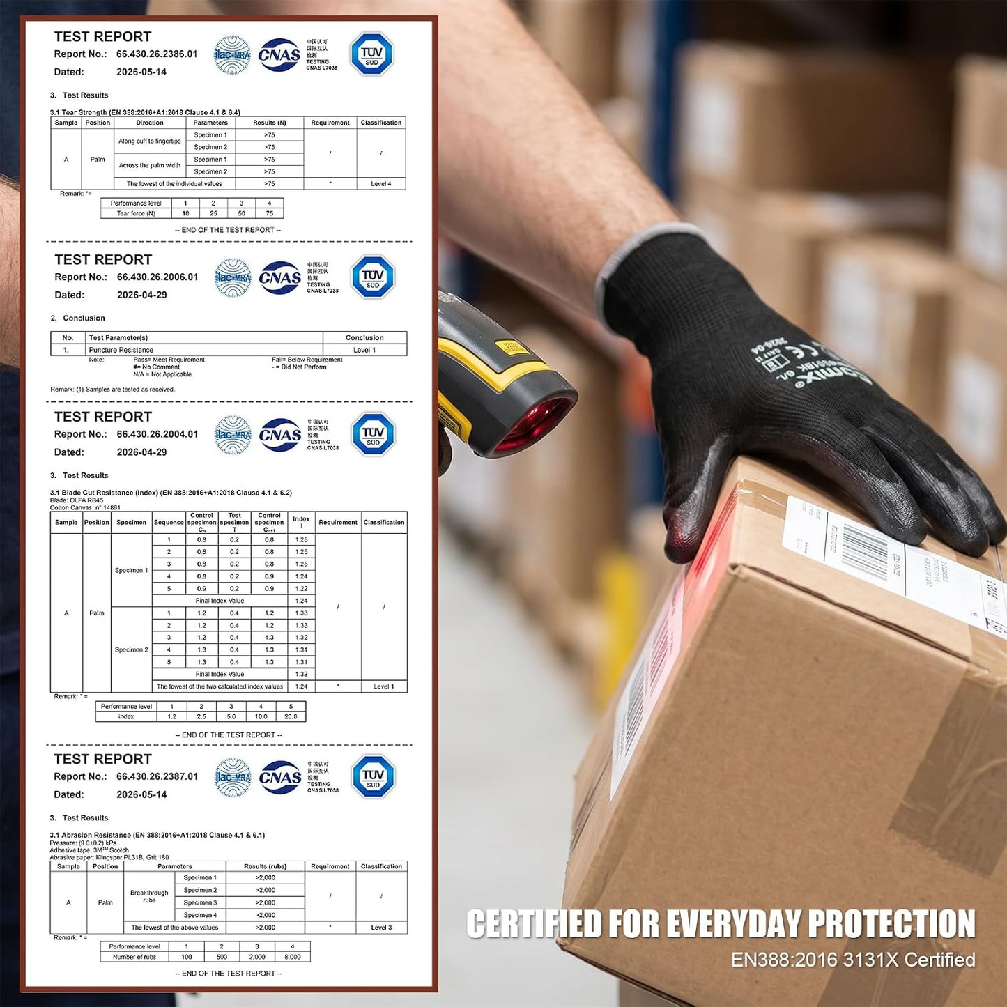 Comix PU Coated Work Gloves 12 Pairs, Light Grip for Warehouse | High-Dexterity Safety Gloves. Breathable 13-Gauge Liner. Ideal For Material Handling, Logistics, Assembly & Maintenance