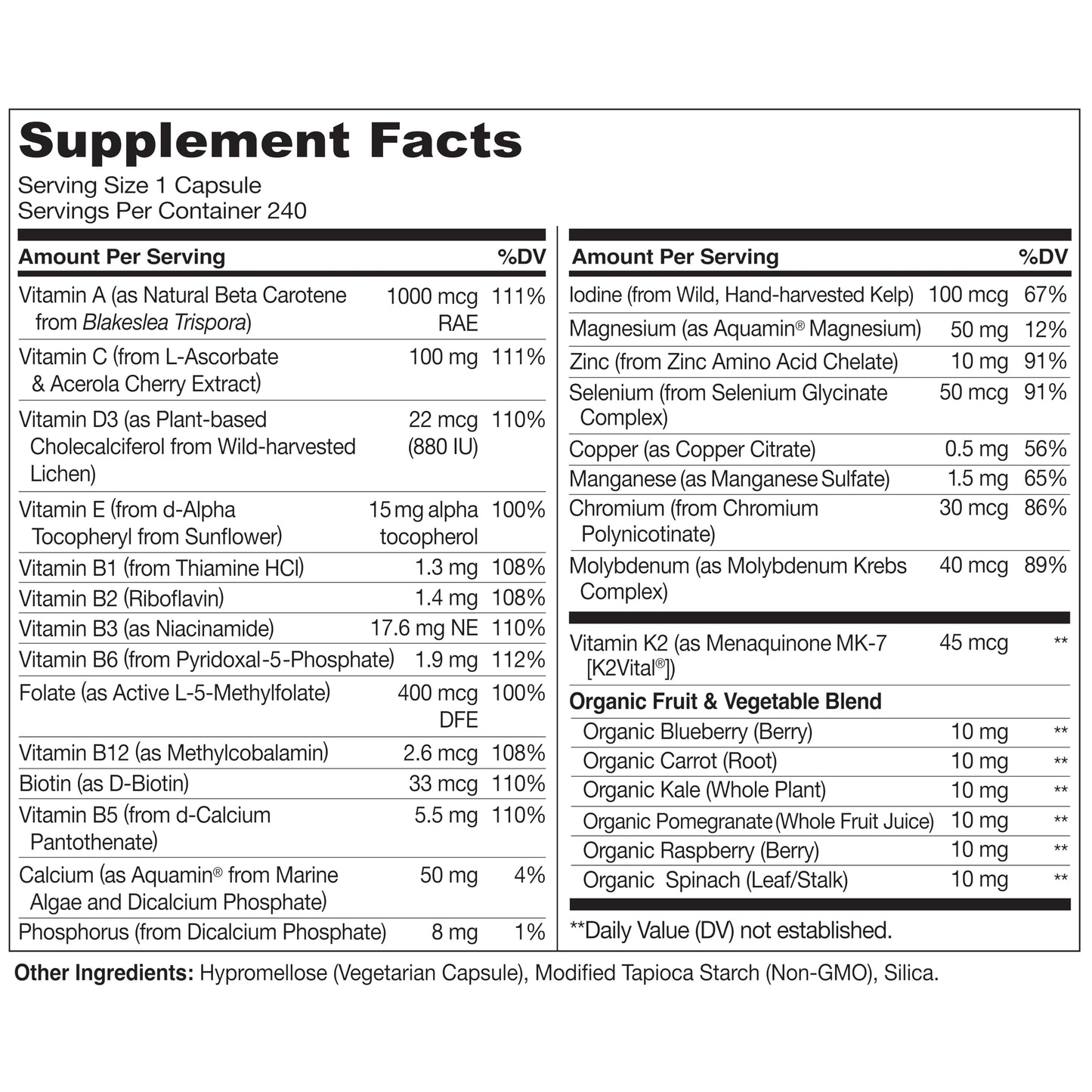 NATURELO Mens Multivitamins - One Daily Multivitamin for Men with Vitamins, Minerals & Organic Whole Foods, Boost Energy & Health, Non-GMO, 120 Vegetarian Capsules