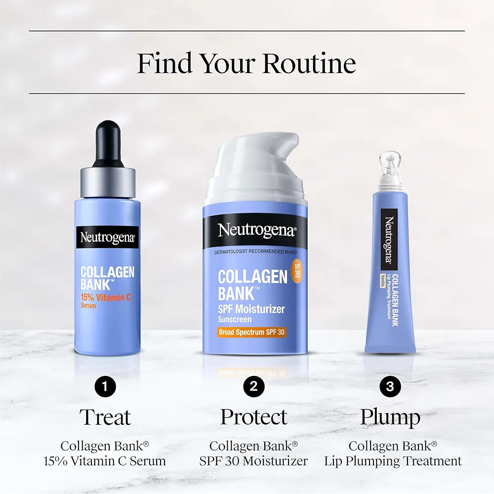 Neutrogena Collagen Bank SPF 30 Anti-Aging Face Cream with Micro-Peptides and Travel Size Hydro Boost Hydrating Gel Cleanser