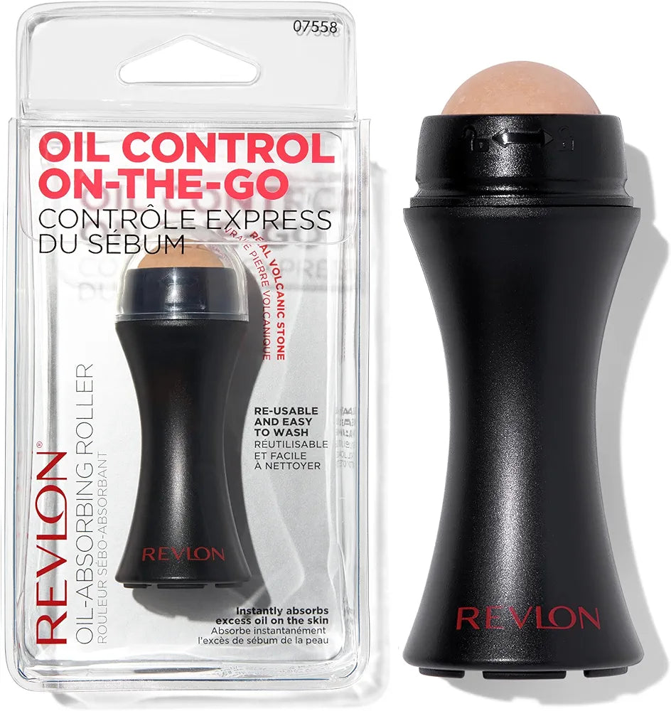 Revlon Volcanic Stone Oil-Absorbing Face Roller for Oily Skin Control and Facial Massage