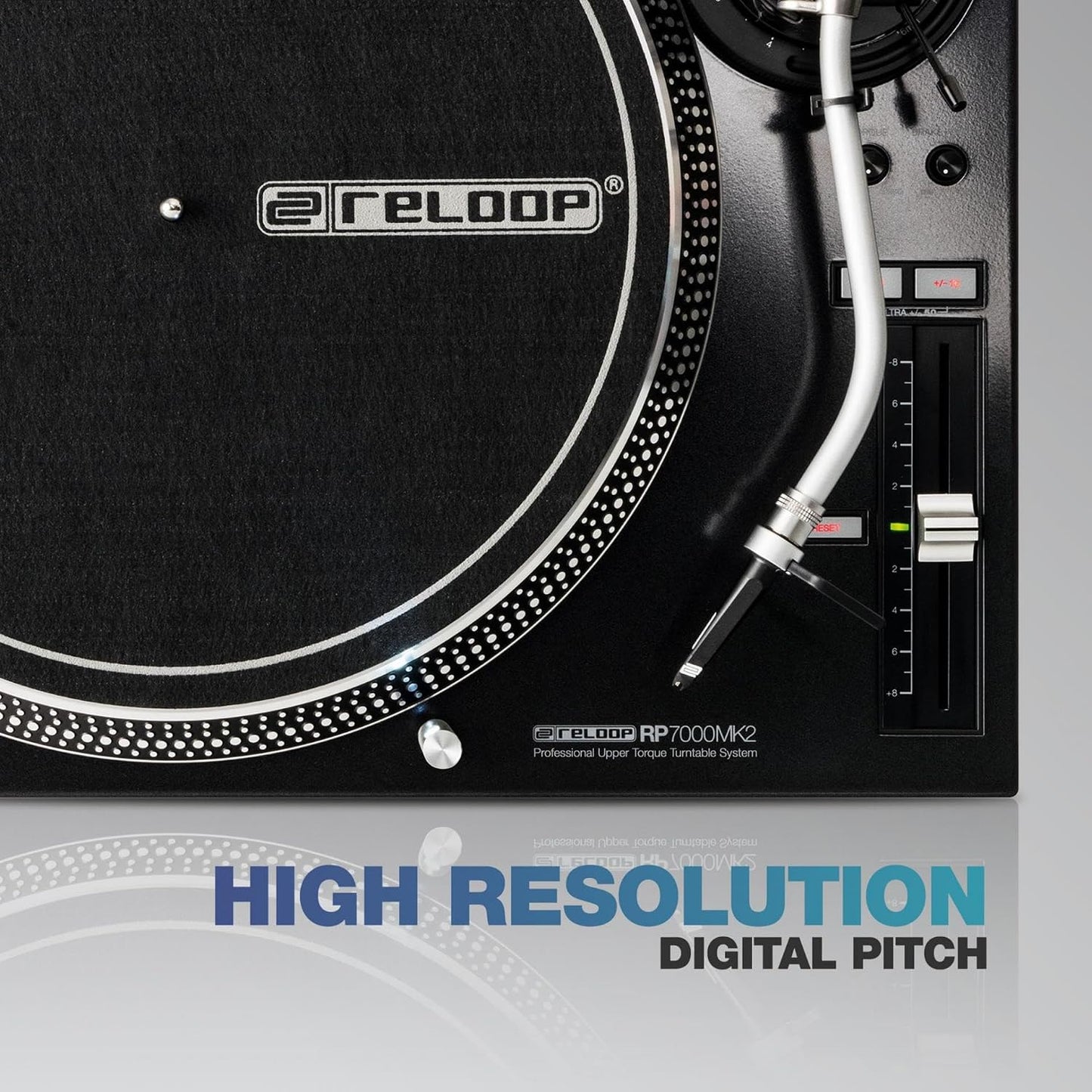 Reloop RP-7000 MK2 Professional Upper Torque Turntable System, Black