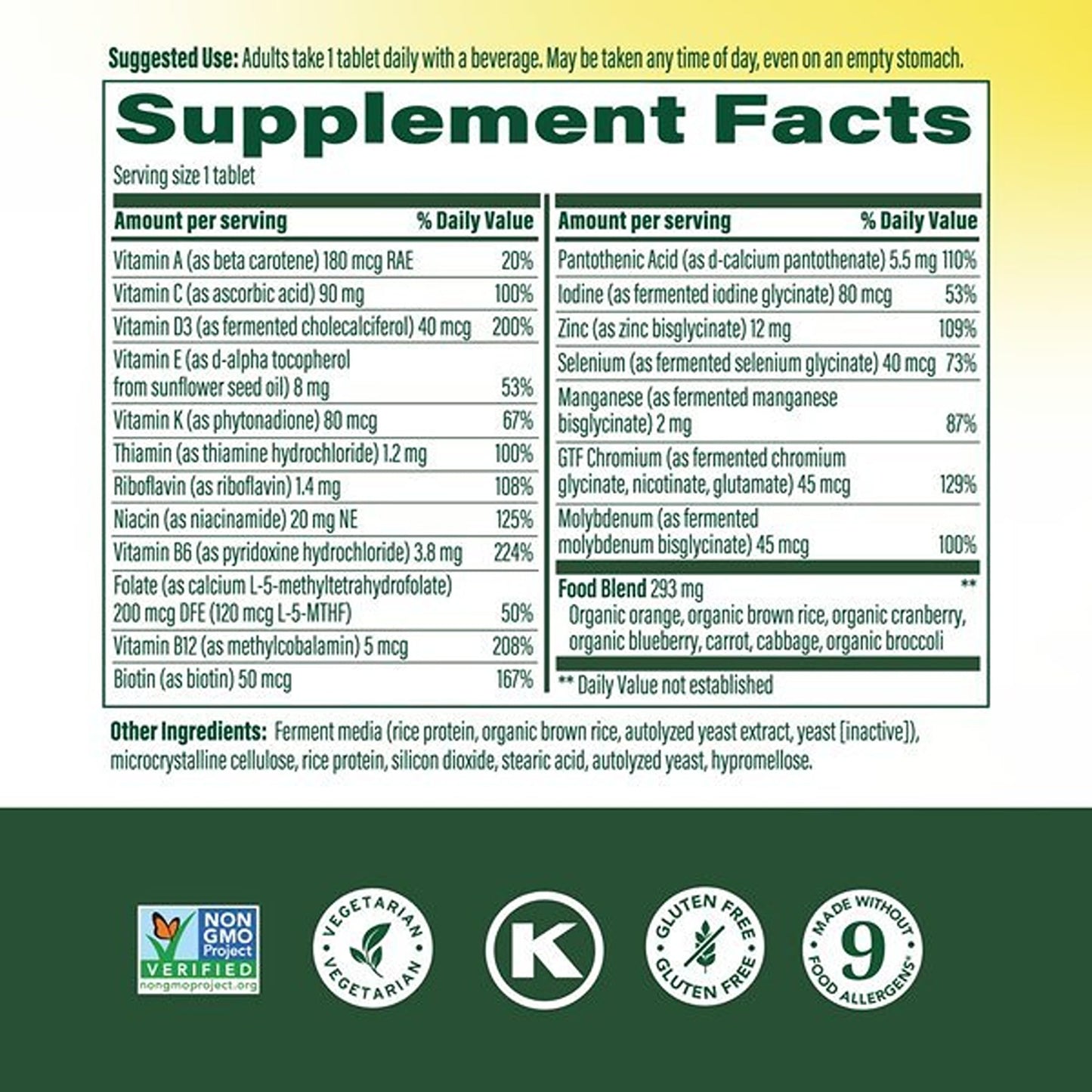 MegaFood Multivitamin for Men 55+ One Daily Mens Multivitamins, Methylated B12, Vitamin D3, C & Zinc - Healthy Aging, Bone & Muscle Health & Immune Support - Vegetarian - 120 Tablets