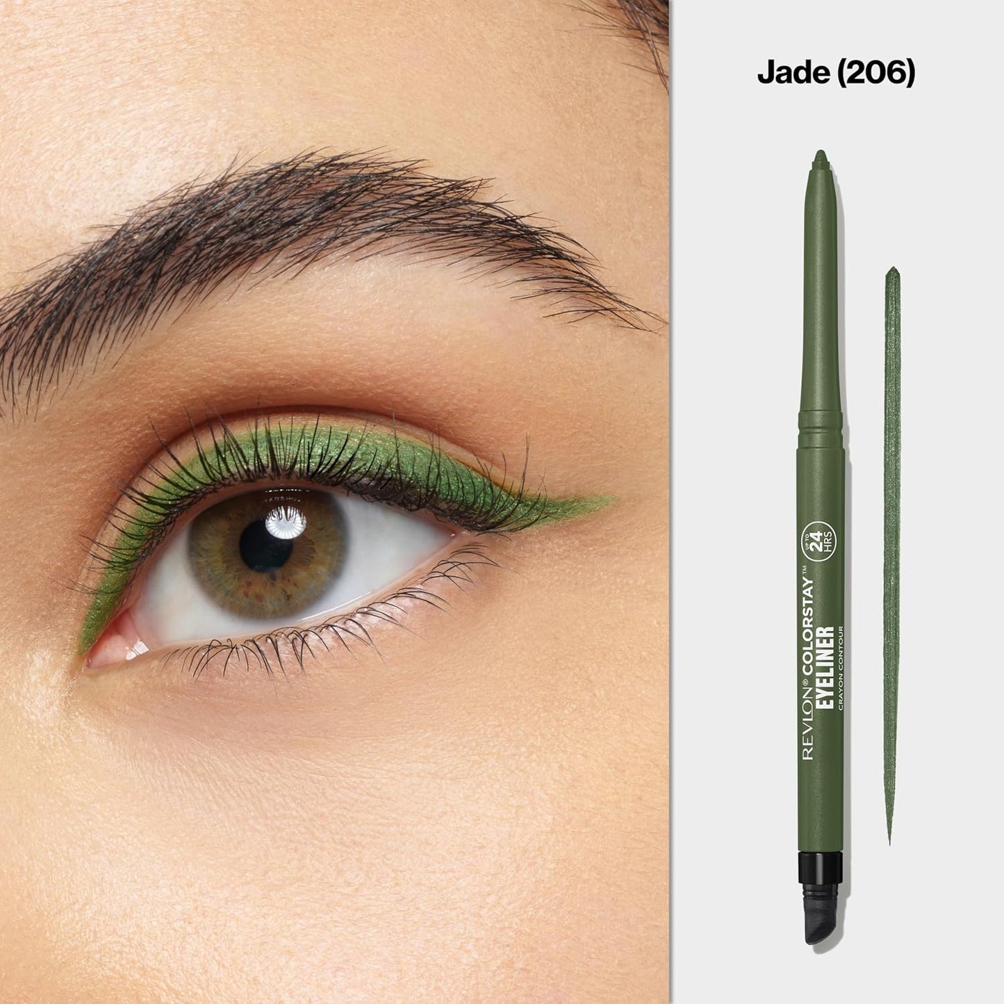 Revlon ColorStay Pencil Waterproof Eyeliner, Smudge-Proof, Eye Makeup with Built-In Sharpener, Long-Lasting, Matte Finish, 202 Black Brown, 0.01 oz | Waterproof pencil eyeliner with built-in sharpener. Smudge-proof, long-lasting, intense matte color.