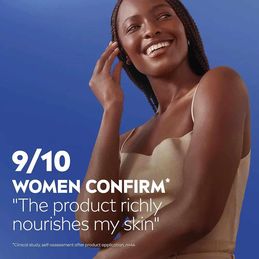 NIVEA Essentially Enriched Body Lotion for Very Dry Skin, 72-Hour Deep Nourishing Moisturizer with Hyaluronic Acid & Almond Oil, 16.9 Fl Oz Pump Bottle, 2-Pack