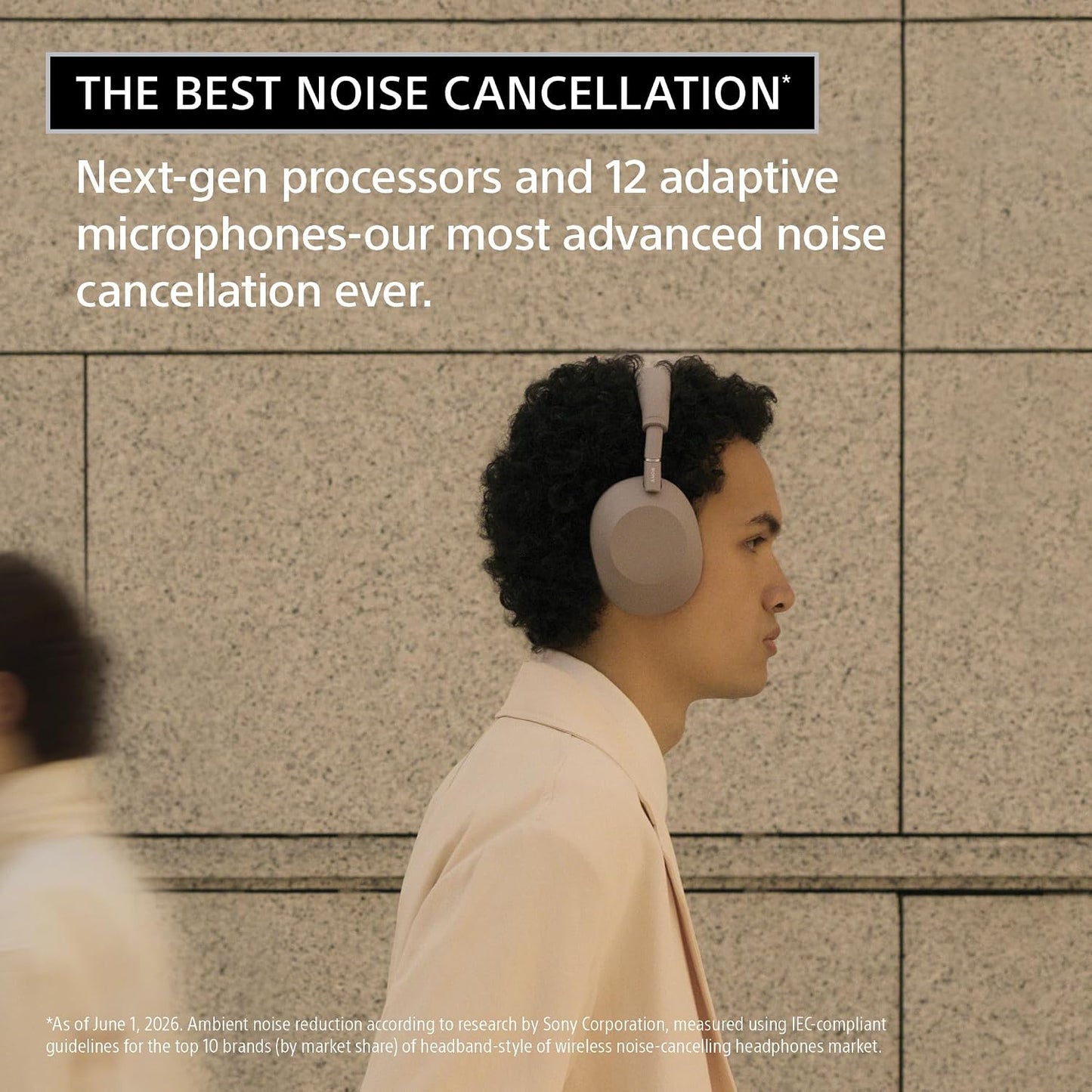 Sony WH-1000XM6 The Best Noise Cancelling Wireless Headphones, Sandstone | HD NC Processor QN3, 12 Microphones, Adaptive NC Optimizer, Mastered by Engineers, Studio-Quality, Up to 30 Hrs of Battery