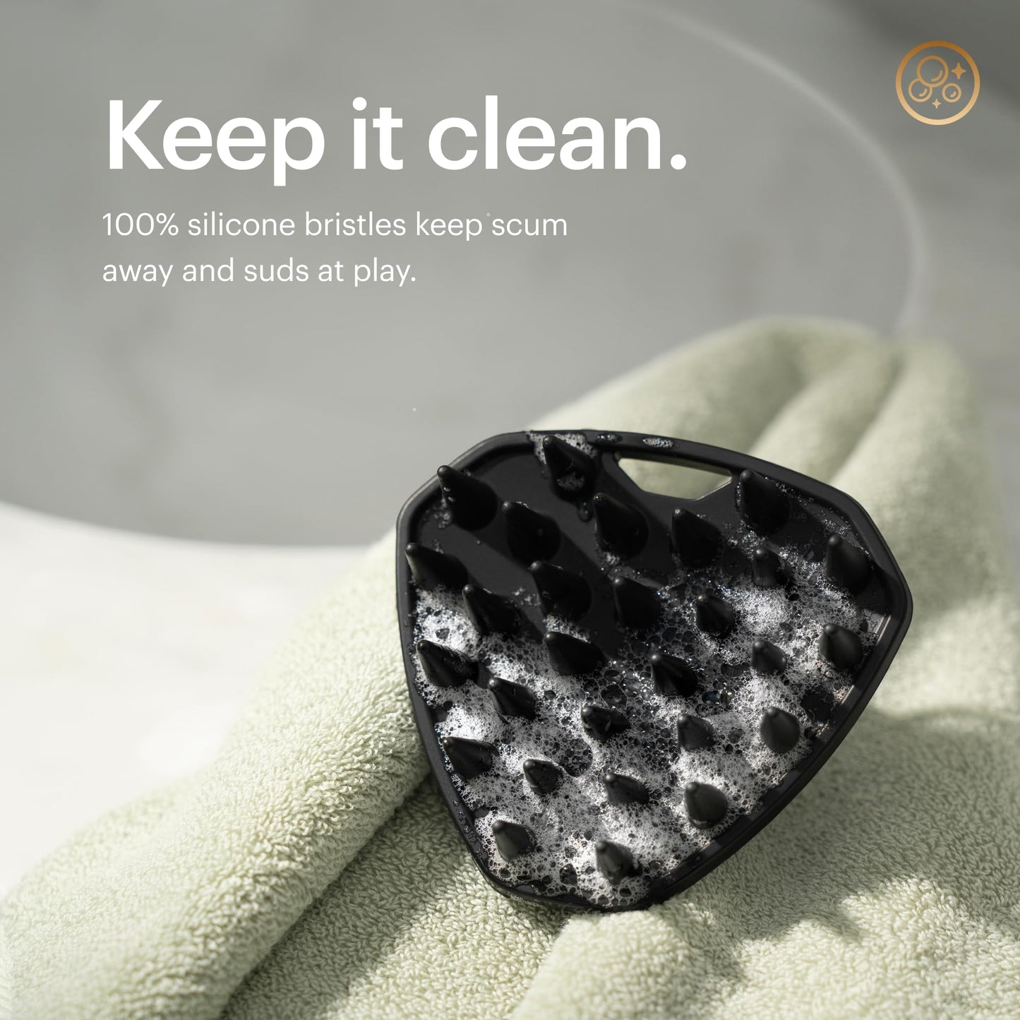 MANSCAPED® The Body Buffer Premium Silicone Scrubber for Nourishing, Cleaning & Exfoliating Your Skin - Lather Boosting Bristles with Ergonomic No-Slip Handle, Long-Lasting & Easy to Clean (1-Pack)