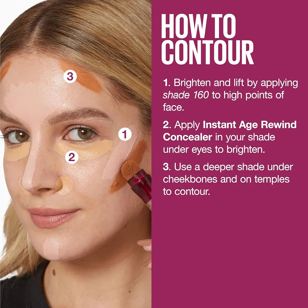 Maybelline Instant Age Rewind Eraser Multi-Use Concealer for Dark Circles, Shade 110, 1 Count