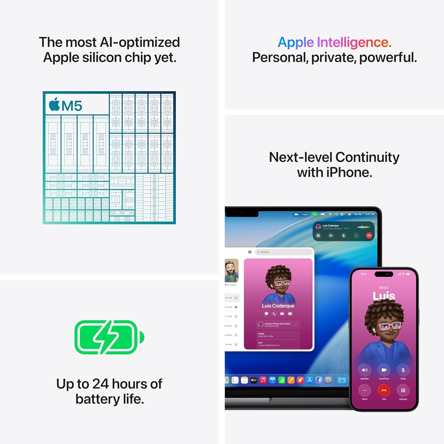 Apple 2025 MacBook Pro Laptop with Apple M5 chip with 10‑core CPU and 10‑core GPU: Built for AI, 14.2-inch Liquid Retina XDR Display, 16GB Unified Memory, 1TB SSD Storage; Space Black