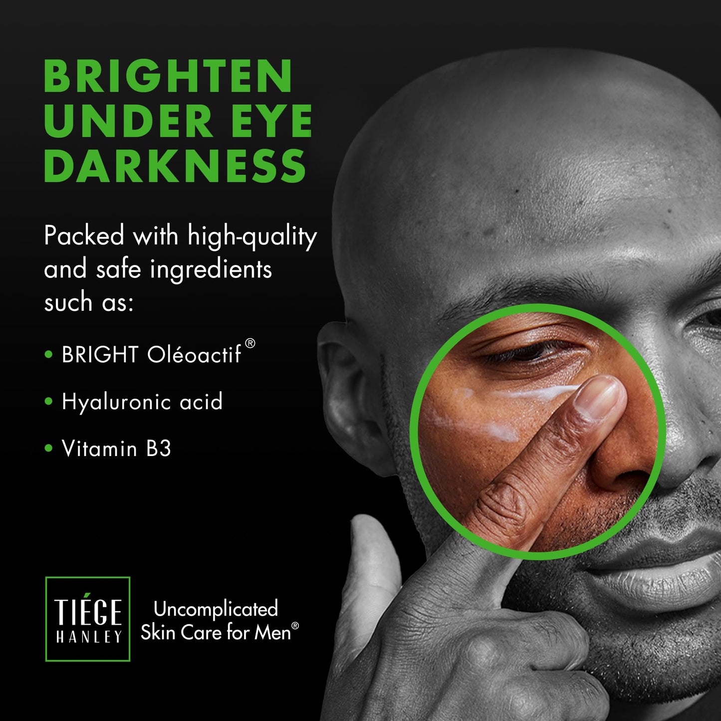 Tiege Hanley Eye Cream for Men, Morning & Night, Anti-Aging, 0.5 Oz, 2 Pack | Men's Skin Care, With Hyaluronic Acid & Vitamin B3, Helps Reduce Look of Dark Circles & Puffiness