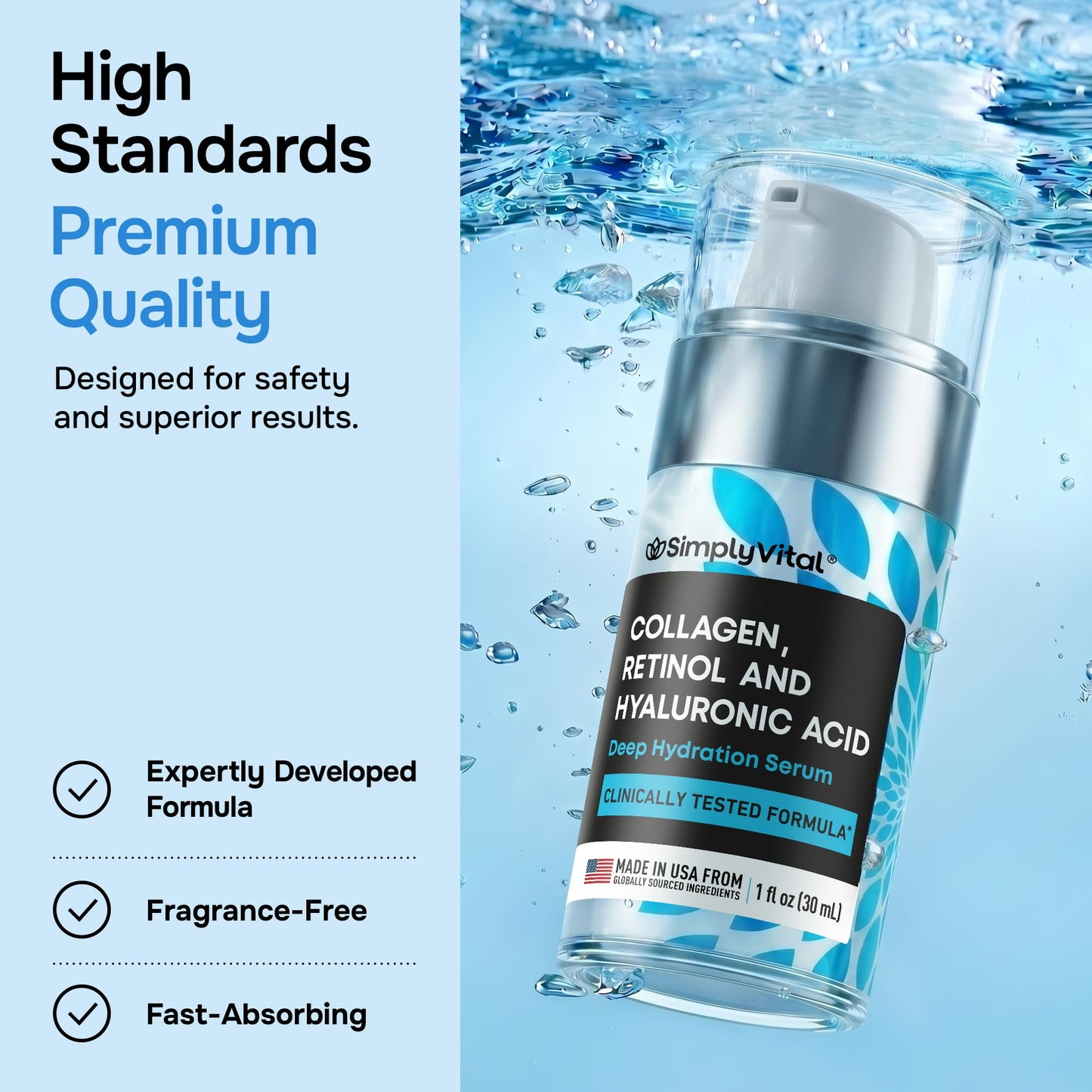 Anti-Aging Face Moisturizer with Retinol, Collagen & Hyaluronic Acid - Moisturizer Face Cream for Women & Men - Visibly Firming & Hydrating Neck Cream - Day & Night Skin Care - 1.7 fl oz