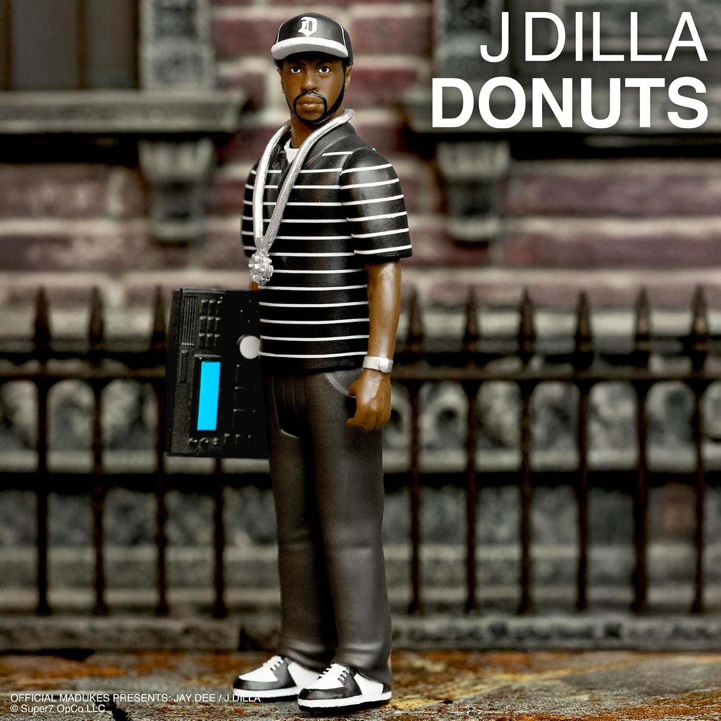Super7 J Dilla Donuts Album Cover - 3.75" J Dilla Action Figure with Accessories Hip Hop Collectibles and Retro Toys
