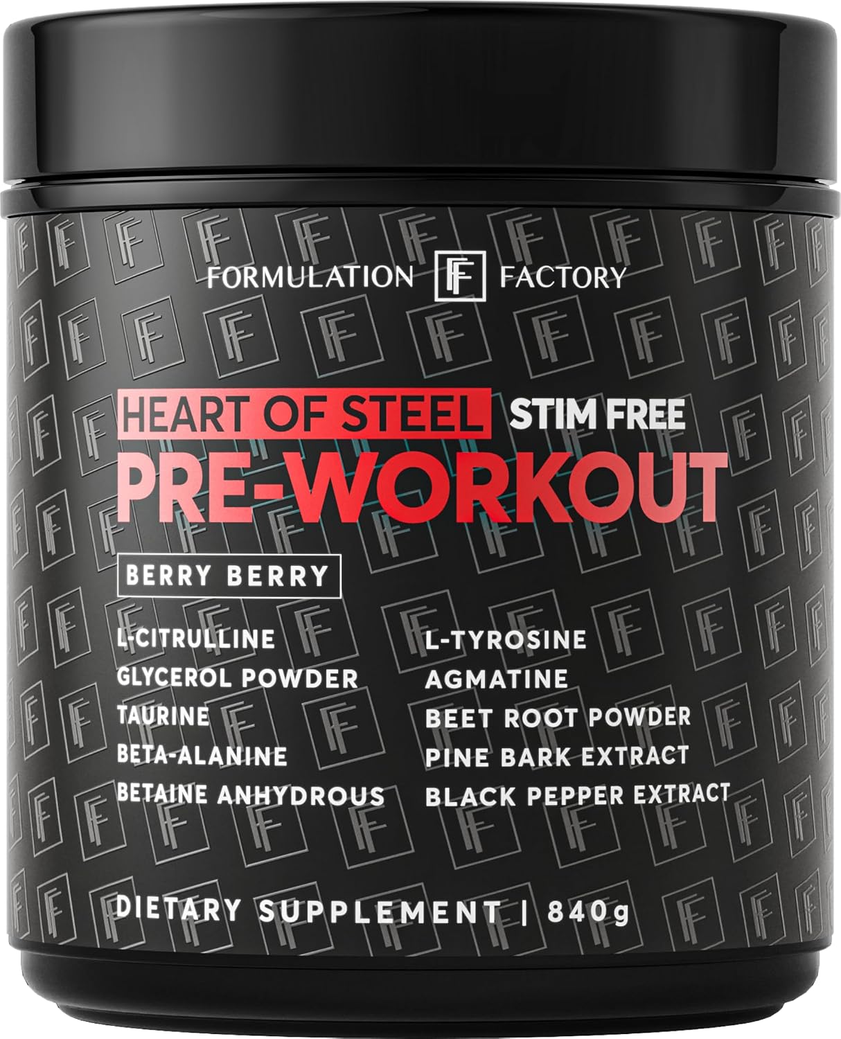 Formulation Factory Heart of Steel Nitric Oxide Supplements for Men & Women, Nitric Oxide Booster for Blood Flow & Circulation with L-Citrulline 1000mg, L-Arginine, CoQ10 & Resveratrol - 120 Capsules