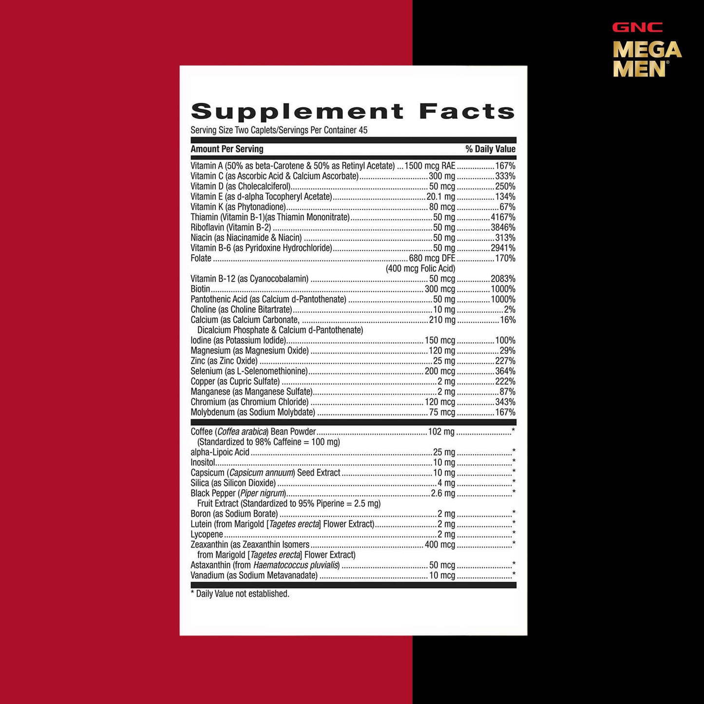 GNC Mega Men Energy & Metabolism Multivitamin for Men | Antioxidants and Increased Calorie Burning | 180 Count