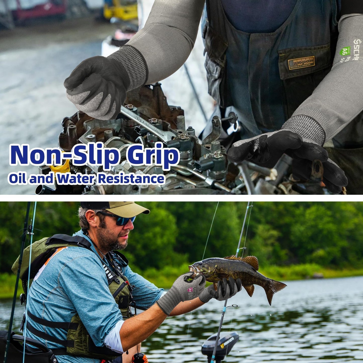 Schwer A4 AIR-SKIN Cut Resistant Work Gloves, Ultra Lightweight, AR3900, L | Precision Work, Ultra-Thin, 3D-Comfort, 18-Gauge, Reinforced Thumb, Strong Grip, Breathable, Touchscreen, Fishing, Gardening