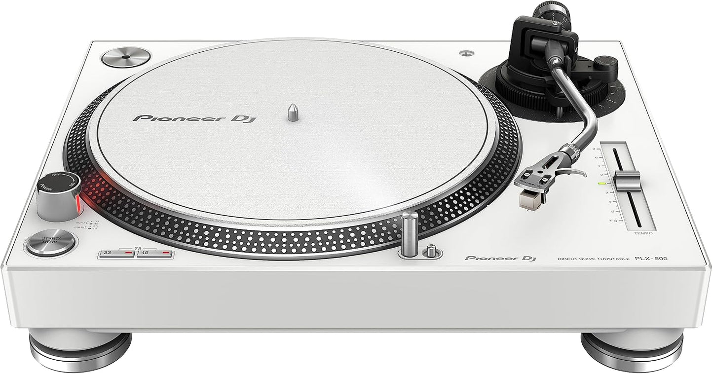 Pioneer DJ PLX-500 Direct-Drive Turntable, USB Recording, White