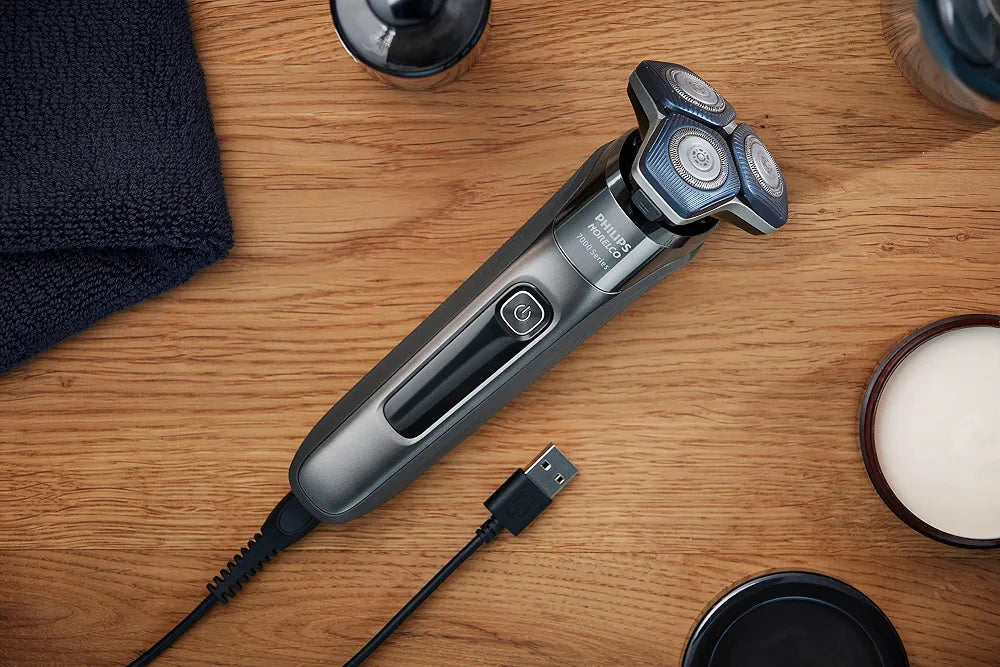 Philips Norelco Shaver 7200 Rechargeable Wet & Dry Electric Shaver with SenseIQ Technology and Pop-up Trimmer (Model S7887/82)