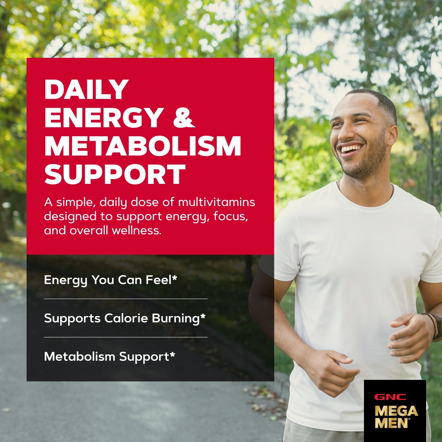 GNC Mega Men Energy & Metabolism Multivitamin for Men | Antioxidants and Increased Calorie Burning | 180 Count
