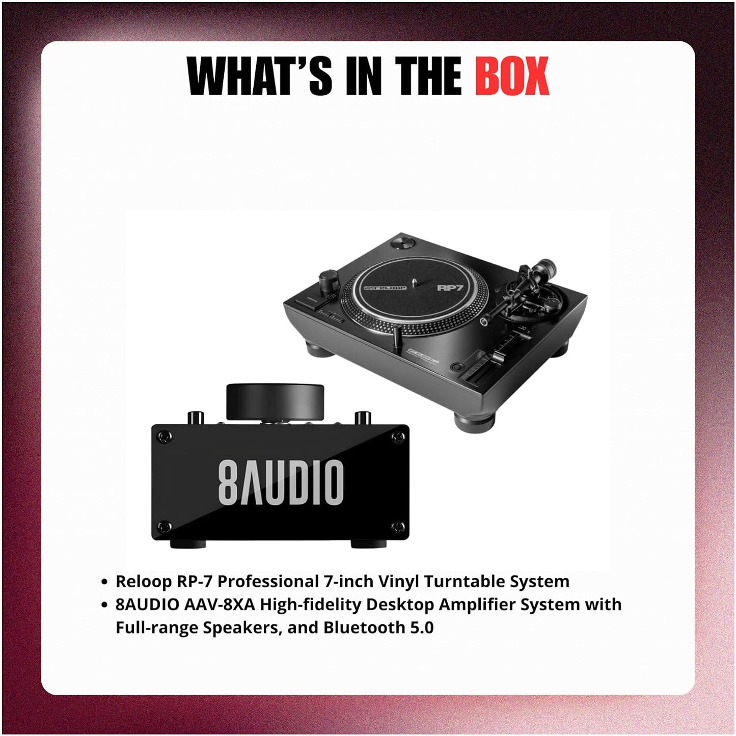 Reloop Rp 7 7 Inch Vinyl Turntable with High Fidelity Desktop (2 Items)