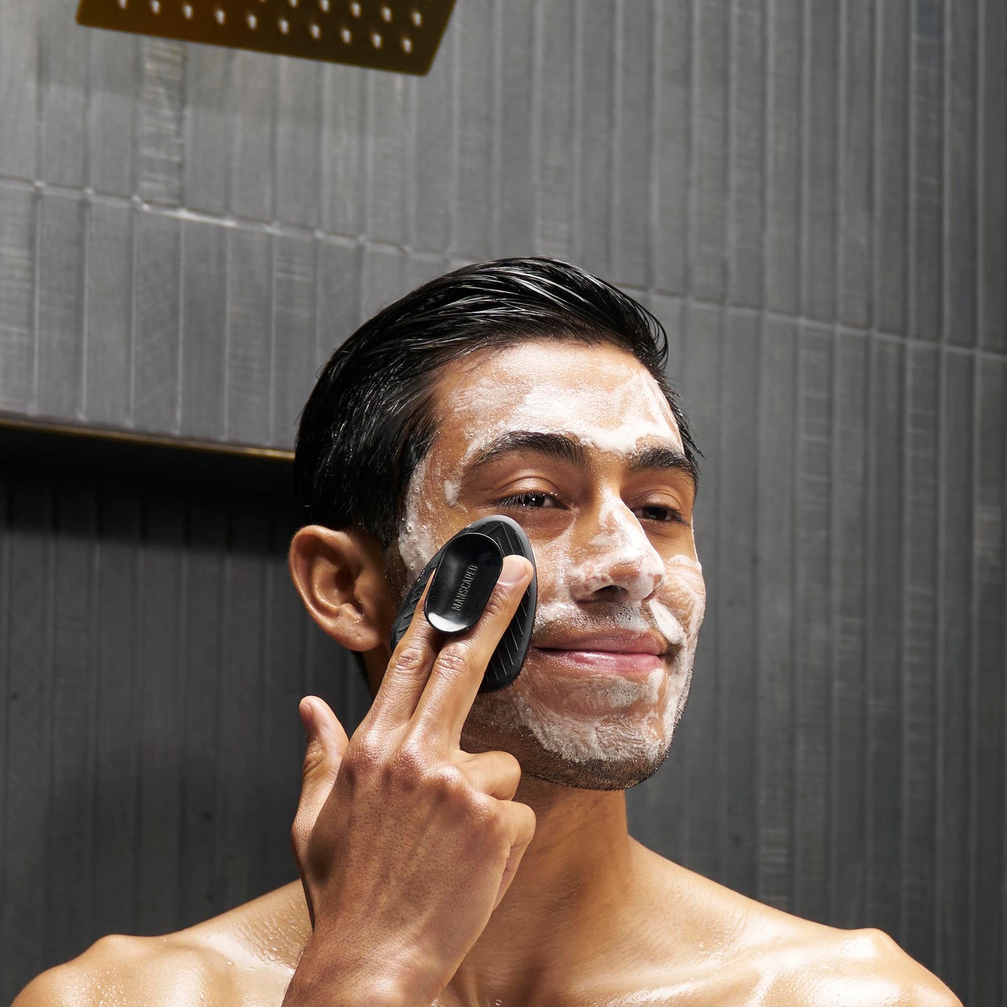MANSCAPED® The Body Buffer Premium Silicone Scrubber for Nourishing, Cleaning & Exfoliating Your Skin - Lather Boosting Bristles with Ergonomic No-Slip Handle, Long-Lasting & Easy to Clean (1-Pack)