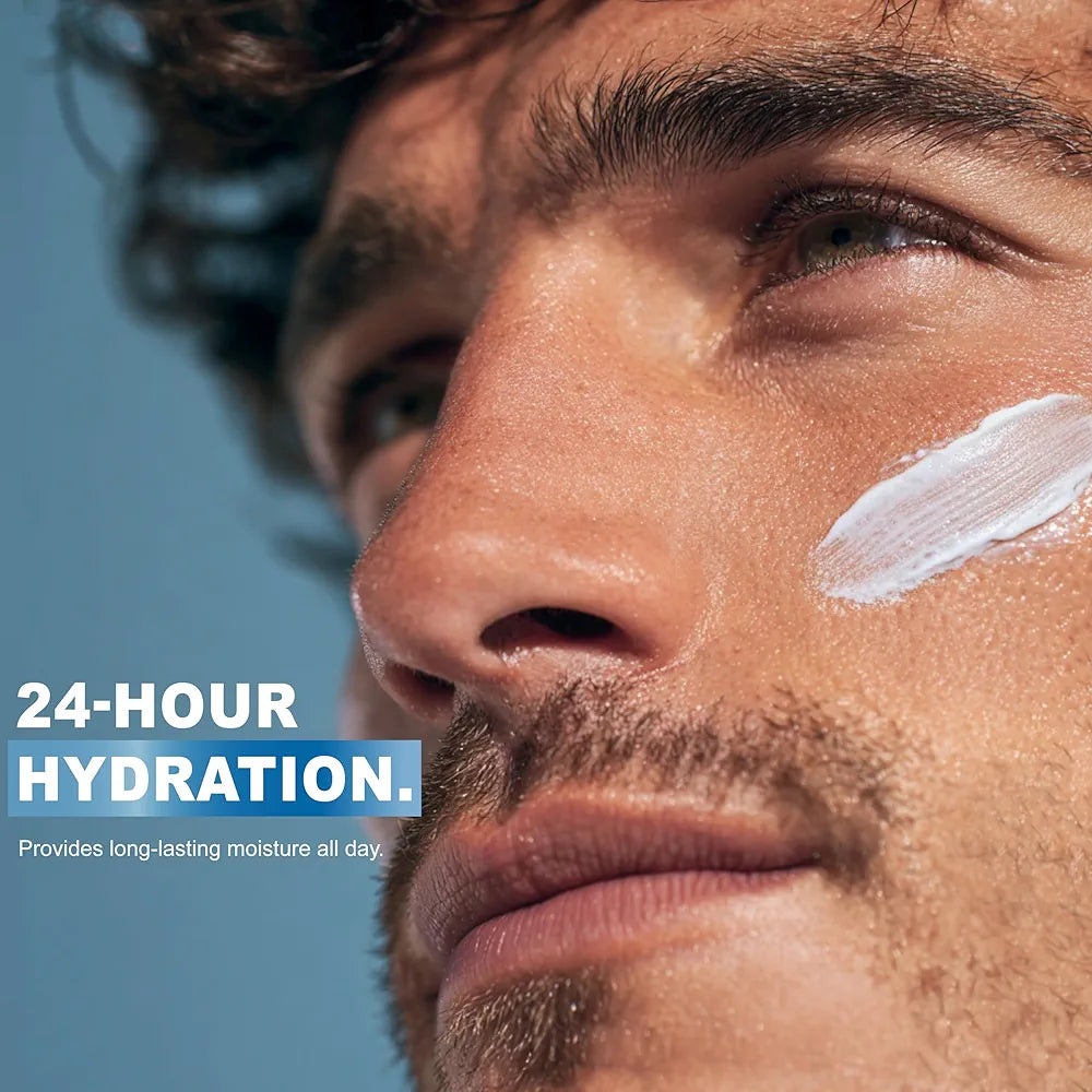 Premium Men's Anti-Aging Face Moisturizer with Retinol, Collagen, and Hyaluronic Acid - Hydrating, Firming, and Wrinkle Repair After-Shave Lotion