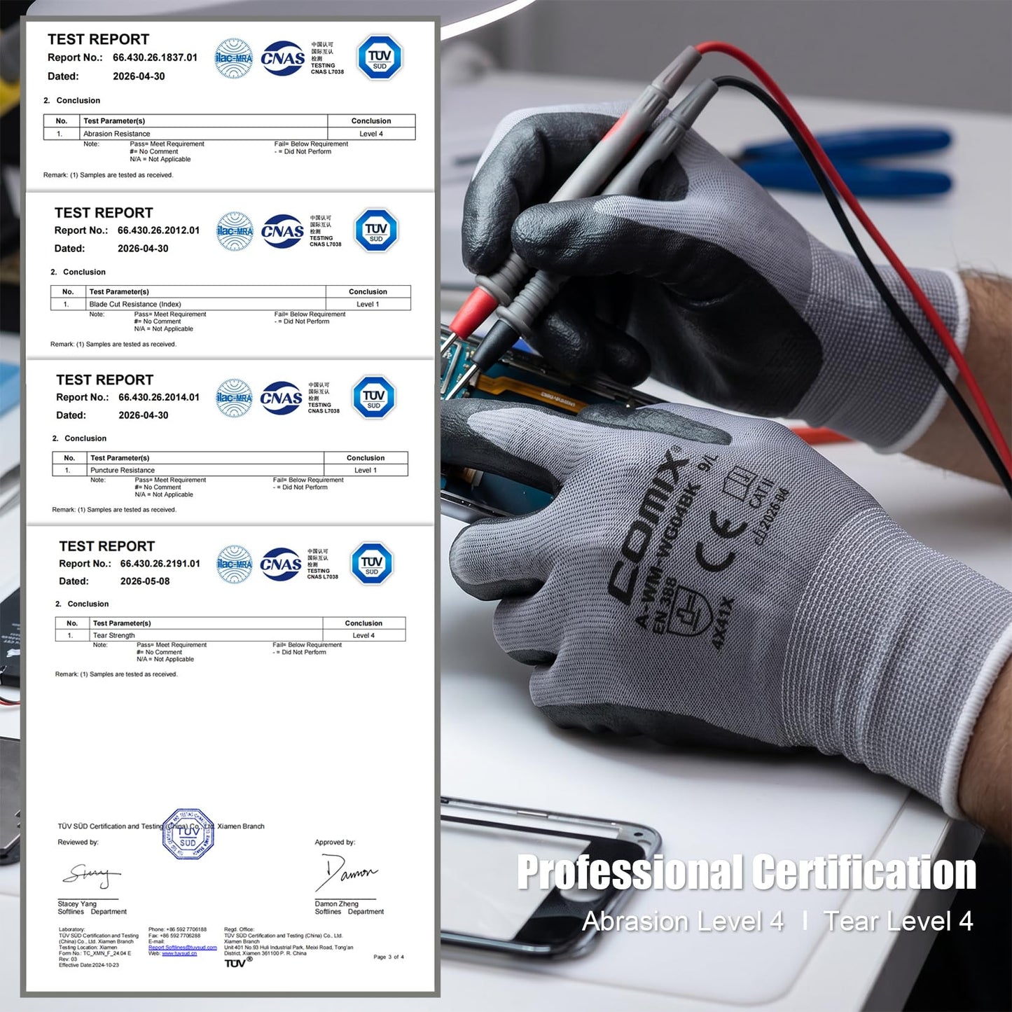 Comix Nitrile Coated Work Gloves, 15G Breathable Micro Foam, 6 Pairs | 15G Microfoam liner for warehouse, assembly, maintenance & automotive. Nitrile coated grip in dry/light-oil conditions