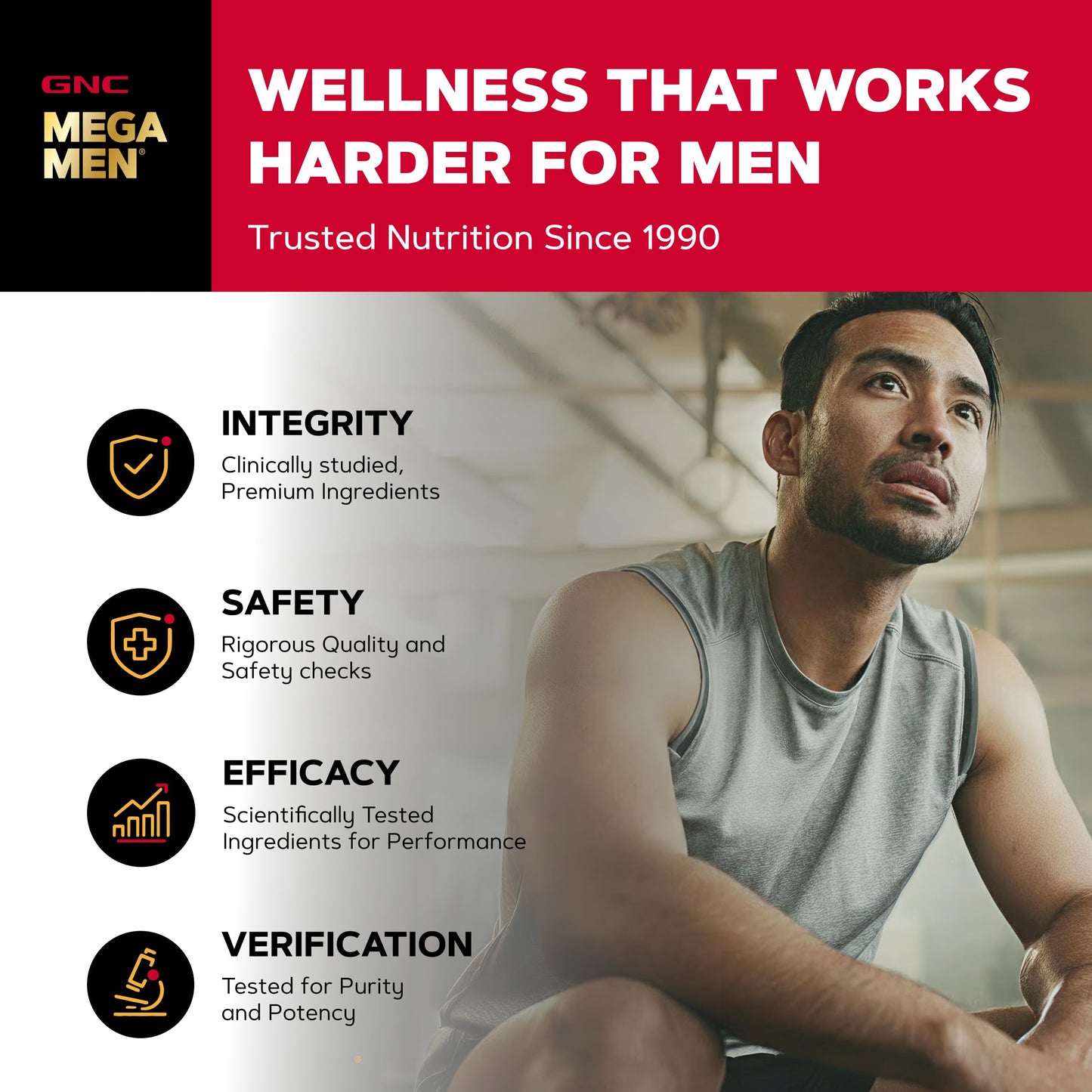 GNC Mega Men Energy & Metabolism Multivitamin for Men | Antioxidants and Increased Calorie Burning | 180 Count