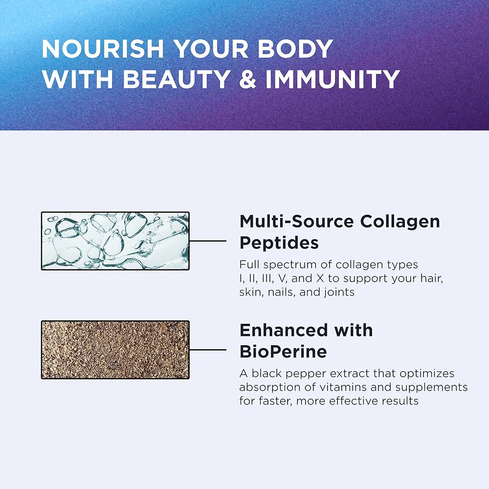 Dr. Emil Nutrition Multi Collagen - Hydrolyzed Collagen Supplement - Types I, II, III, V & X - Hair, Skin, Nails & Joint Support - Non-GMO & Gluten-Free - 90 Capsules