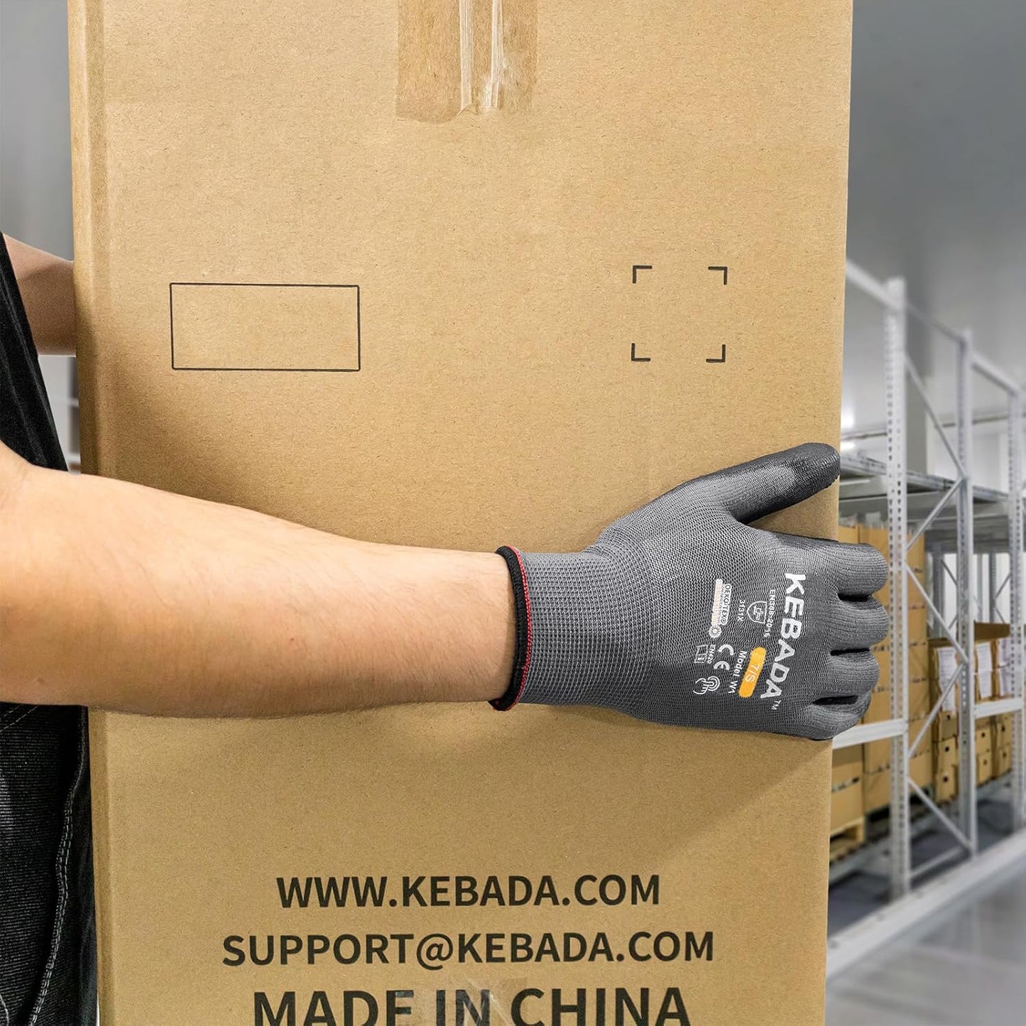 W1 Safety Work Gloves for Men & Women, Touchscreen, PU Coated | 12 Pairs, Gray, Breathable Seamless Knit, Lightweight, Secure Grip. Ideal for Warehouse, Construction, Gardening & Mechanics